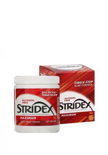 فوط طبية للتحكم بحب الشباب 90قطعة من سترايدكس Stridex One Step Acne Control Maximum Pads