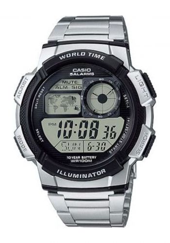ساعة يد رجالية باللون الفضي من كاسيو Casio AE-1000WD-1AVDF Men's Wrist Watch