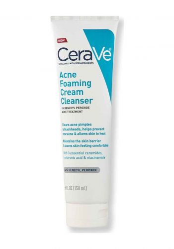 غسول منظف للبشرة المعرضة لحب الشباب  150 مل من سيرافي Cerave Acne Foaming Cream Cleanser
