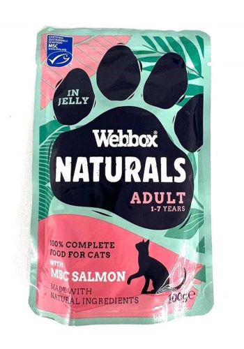 طعام رطب بالسمك السلمون للقطط البالغة 100 غم من ويبوكس  Webbox Naturals wet Cat Food