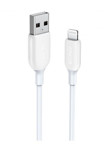 Anker A8813H21  PowerLine III USB-A Cable with Lightning Connector 6ft - White كابل شحن لايتننك من انكر