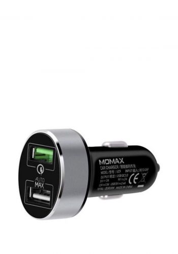 Momax UC9D Car Charger - Black  شاحن سيارة من موماكس ( 3634 ) 