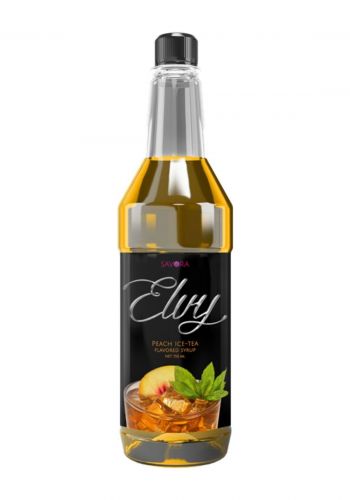شراب مركز بنكهة الخوخ والشاي المثلج 750 مل من سافورا ايلفي Savora Elvy Peach Ice Tea Flavored Syrup