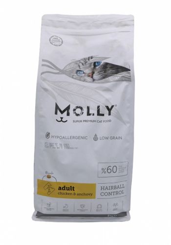 طعام جاف للقطط من عمر 6 اشهر و فوق 2 كغم بالدجاج من مولي Molly kitten Dry Food
