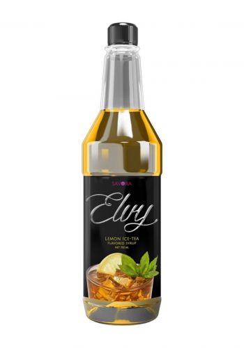 شراب مركز بنكهة الليمون والشاي المثلج  750 مل من سافورا ايلفي Savora Elvy Lemon Ice Tea  Flavored Syrup