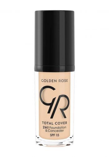 كريم أساس وخافي عيوب 2 في 1 100 مل رقم 01 من كولدن روز Golden Rose Total Cover 2 In 1 Foundation & Concealer