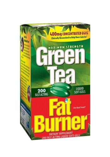 حبوب الشاي الاخضر لحرق الدهون 200 حبة  Green Tea Fat Burner 200 Liquid Soft Gels