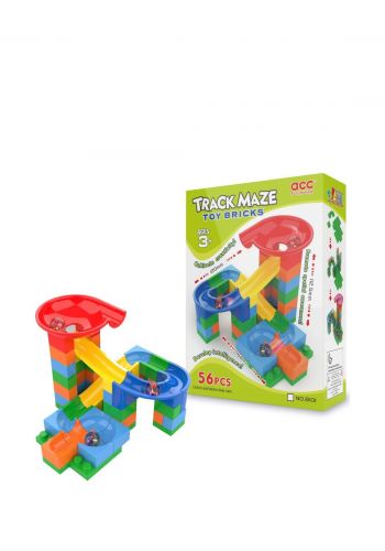 لعبة مكعبات تحتوي على 56 قطعة Building Brick Marble Run 