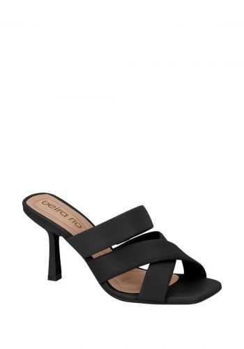 صندل كعب عالي نسائي 9 سم باللون الاسود من بيرا ريو Beira Rio Women's High Heel