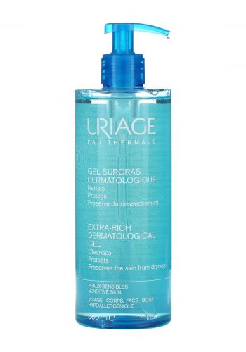 غسول جل للوجه والجسم لجميع انواع البشرة 500 مل من يورياج Uriage Extra-Rich Dermatological Gel