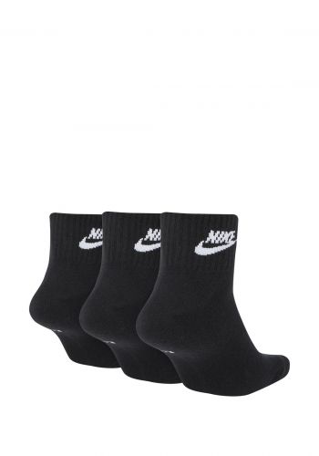 ‎سيت جوارب رياضية سوداء اللون من نايك Nike NKSK0110-010 socks
