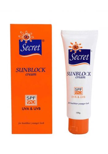  كريم واقي شمسي لجميع انواع البشرة  100 غم من سيكرت Secret Whitening Sun Block Cream SPF 90 