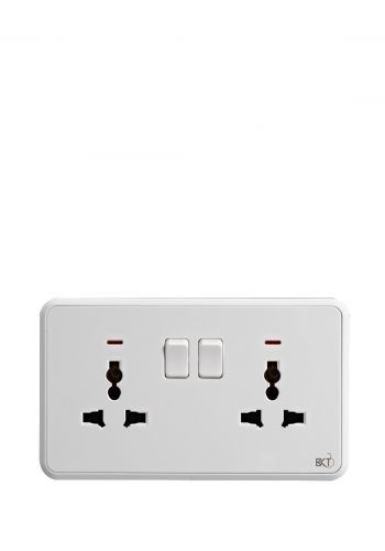 مقبس كهربائي ثنائي مع نيون - سويج بلك من بي ال تي
BLT- double universal socket with switch & neon