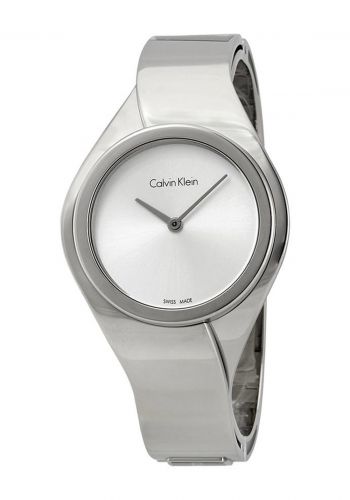 ساعة للنساء بسوار فولاذي فضي اللون من كالفن كلاين Calvin Klein K5N2M126 Women's Watch 