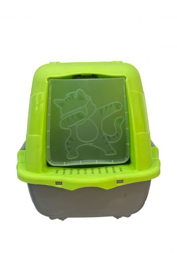 صندوق رمل مغلق للقطط Closed Top Litter Box With Litter Grid 