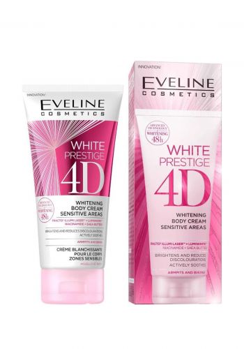 كريم ترطيب وتفتيح المناطق الحساسة والجسم وايت برستيج 100 مل من ايفلين Eveline White Prestige Whitening Body 4D Cream Sensitive Areas