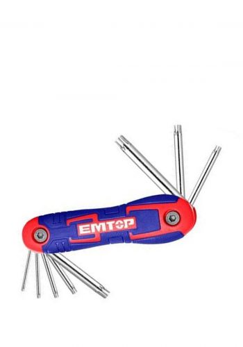 سيت النكي نجمي قابل للطي 8 قطع من إيمتوب Emtop EHKY4083 Torx key
