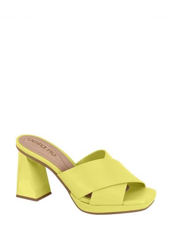 صندل كعب عالي نسائي 9 سم باللون الاصفر من بيرا ريو Beira Rio Women's High Heel