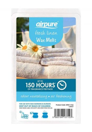 شمع مبخره 68 غم برائحه الكتان من اير بيور Airpure Wax Melts Fresh Linen