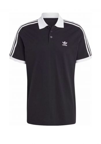 تيشيرت رجالي اسود اللون من اديداس Adidas Adicolor Classics 3-Stripes Polo Shirt