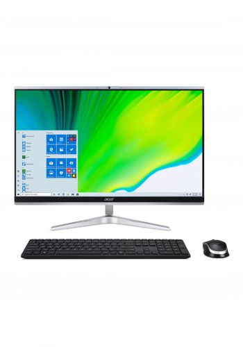 جهاز كومبيوتر مكتبي Acer Aspire C24 DQ.BG8EM.003 Ci5-MX450 23.8 Inch Touchscreen All-in-One Desktop - Silver