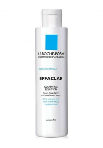 تونر حب الشباب مع حمض الساليسيليك وحمض الجليكوليك  للوجه 200 مل من لاروش بوزيه La Roche Posay Effaclar Clarifying Solution Acne Toner With Salicylic Acid