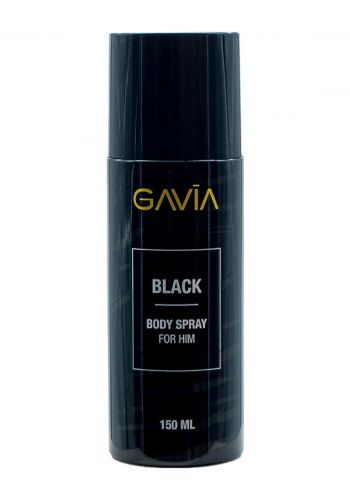 بخاخ معطر الجسم بلاك للرجال 150 مل من جافيا Gavia Black Men Body Spray