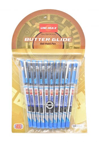 مجموعة اقلام حبر من يوني ماكس   Unimax Butter Glide Ballpoint Pen