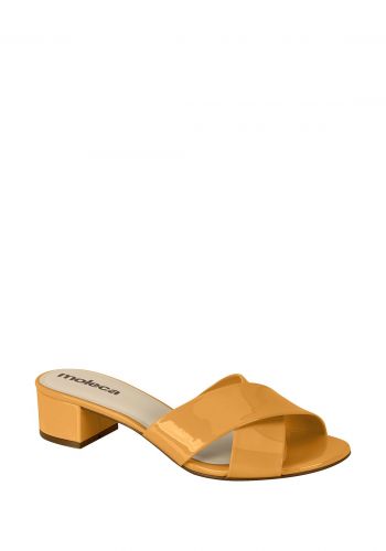 صندل بكعب عالي نسائي ارتفاع 5 سم اصفر اللون من موليكا Moleca Women's Sandal