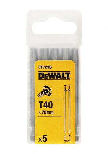 سيت لقم مفك البراغي(توركس)  70 ملم عدد 5 من ديوالت  Dewalt DT7296-QZ Torx Bit T10 