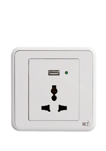 مقبس كهربائي مع مدخل شاحن يو اس بي مع نيون - سويج بلك من بي ال تي 
BLT- 1 G 16A universal socket
+ USB(2A)
