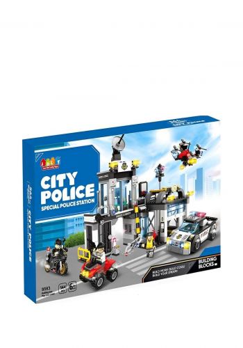 لعبة تركيب مدينة الشرطة من جن دا لونك تويز 564 قطعة Jun Da Long Toys 9593 Building Block Urban Special Police Department