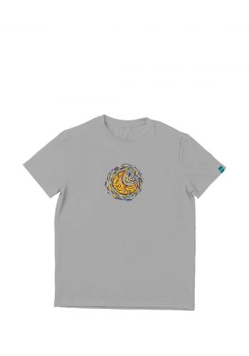 تيشيرت لكلا الجنسين رصاصي اللون بطبعة لوحة ليلة النجوم من بيتا  Beta T-Shirt