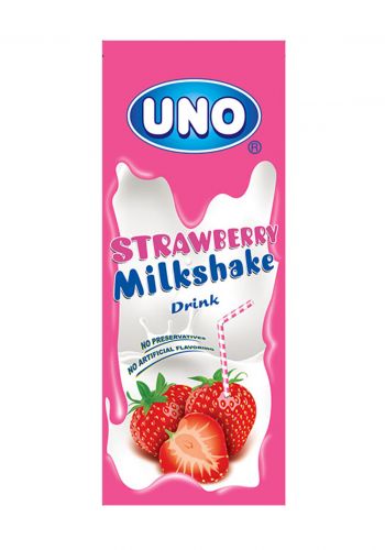 مخفوق حليب بالفراولة 180 مل من اونو Uno Milk Shake Strawberry Terta Pack
