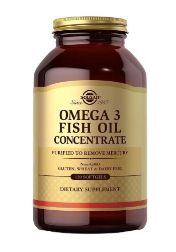 اومـيكا 3 120 حبة جيلاتينية من سولجار Solgar Omega-3 Fish Oil Concentrate
