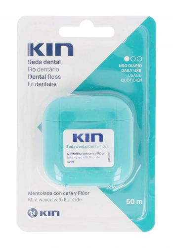 خيط تنظيف الاسنان بالنعناع 50 متر من كين Kin Floss With Fluor Mint 