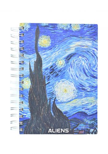 دفتر ستاري نايت 200 ورقة (150 ورقة مخططة , 25 ورقة منقطة ,25 ورقة سادة ) من الينز Aliens Notebook