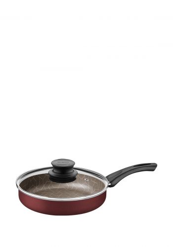 مقلاة بقطر 22 سم مع غطاء زجاجي من ترامونتينا Tramontina 28505/722 Paris Straight Frying Pan 