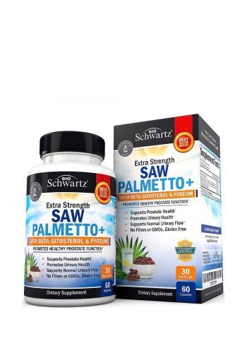عشبة البلميط المنشاري 60 كبسولة من بايو شوارتز Bio Schwartz Saw Palmetto for Men
