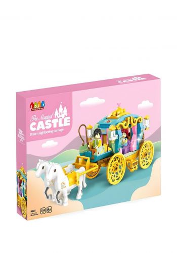 لعبة تركيب للأطفال 358 قطعة من جن دا لونك تويز Jun Da Long Toys 9590 Building Block Dream Castle Sightseeing Carriage 