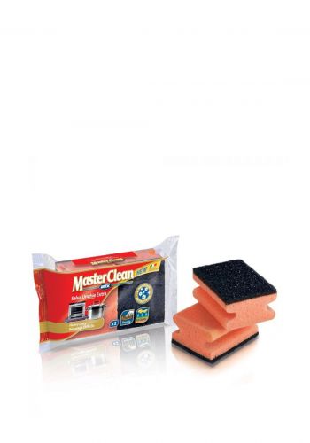 اسفنجة لتنظيف الاواني  2 قطع  من اريكسArix Master Clean Heavy Duty Extra - Easy Grip Antibacterial Scourer