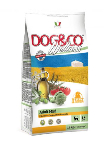 طعام جاف للكلاب البالغة بنكهة الدجاج 2.5 كغم من دوغ اند كو Dog&CO dry dog food