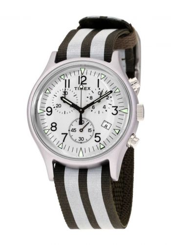 ساعة لكلا الجنسين من تايمكس Timex Mk1 Quartz Movement Silver Dial Unisex Watch