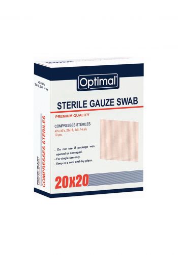 ضمادات طبية ( شاش معقم ) 10 قطع من اوبتيمال Optimal OPH-005 Sterile Gauze 20*20 cm