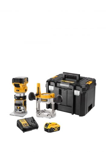 ماكنة حفر خشب لاسلكية 940 واط من ديوالت Dewalt DCW604P2-GB Brushless Laminate Trimmer 1/4" Router + Plunge Base 