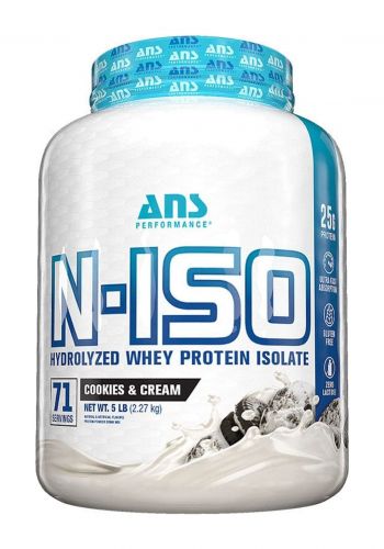 بروتين 2.27 كغم بنكهة الكوكيز والكريمة من اي ان اس بيرفورمانس ANS Performance N-ISO Hydrolyzed Whey Protein Isolate
