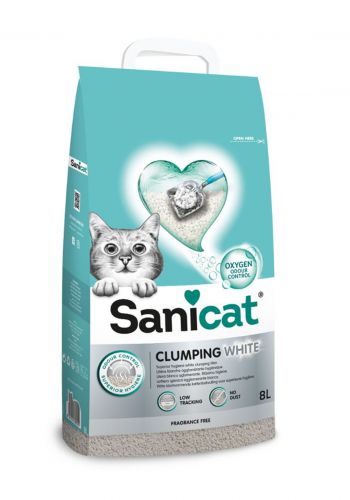Sanicat  Cat Litter  رمل للقطط 8 لتر خالي من العطر من ساني كات