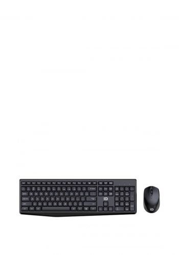 Fude 1500 usb wireless keyboard and mouse set-Black لوحة مفاتيح وماوس لاسلكي