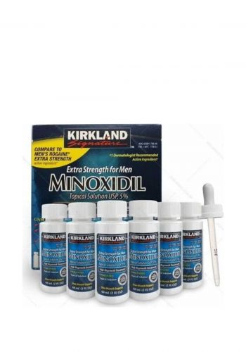 علاج موضعي لتساقط الشعر للرجال 6*60 مل من مينوكسيديل Kirkland Minoxidil Strength Men Hair Regrowth 5% Solution 