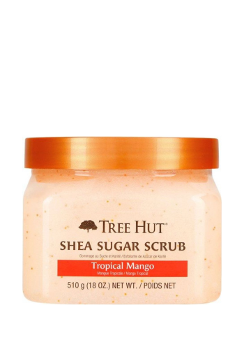 مقشر جسم بالسكر والشيا للجسم بالمانجو 510 غم من تري هات Tree Hut Tropical Mango  Sugar Scrub